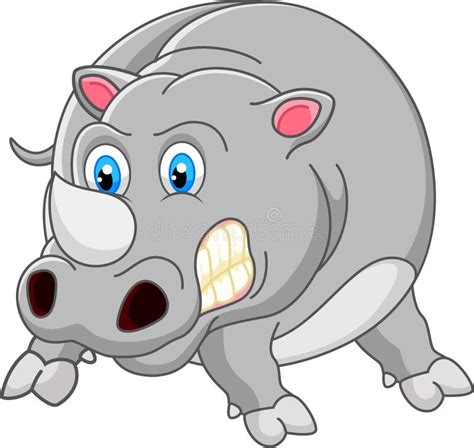 Angry Rhino Cartoon Stock Vector - Image: 41672618