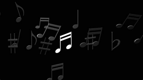 Animated Music Notes Move Vertically With Black Background Stock Footage Video 3257281 ...