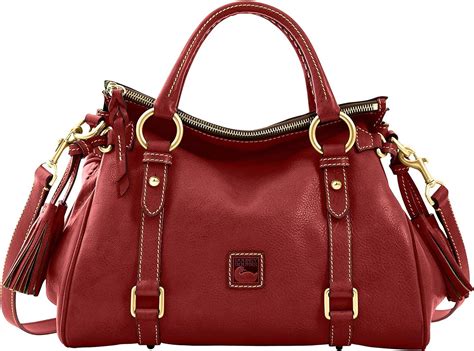 Amazon.com: Dooney & Bourke Florentine Leather Medium Tasseled Satchel Handbag Bordeaux: Shoes