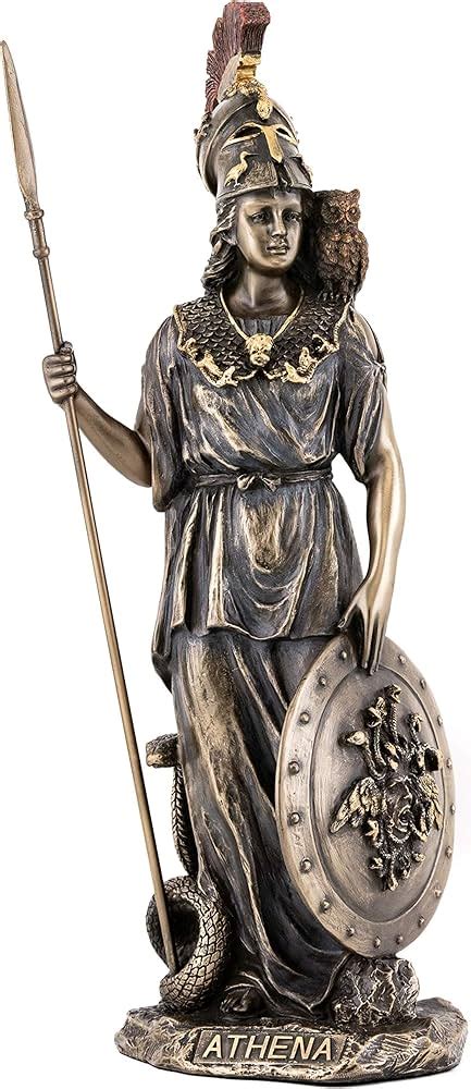 Athena Goddess Statue, Gold Athena, Athena Sculpture, Athena Figurine, Minerva Statue, Olympian ...