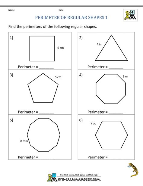 Perimeter Worksheets