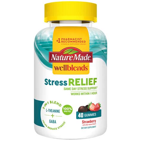 Buy Nature Made Wellblends Stress Relief Gummies, L-theanine to help reduce stress, with GABA ...