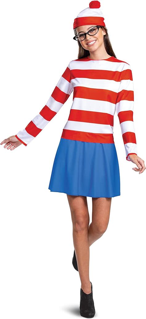 Wenda Wheres Waldo Halloween Costume, Official Adult Wenda Costume Set ...