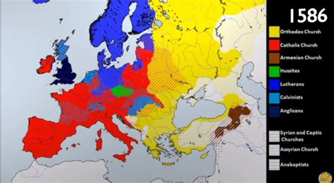 Map: History of Christianity in Europe - The Sounding Line