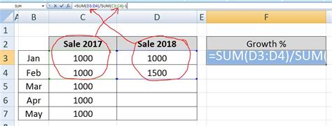 Calculate Growth rate in Excel - Stack Overflow