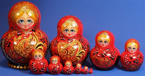 Russian nesting doll 10 pieces set