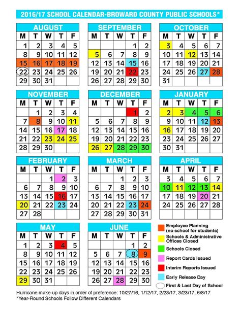 Exceptional School Calendar In Broward County | School calendar, Broward county, Broward