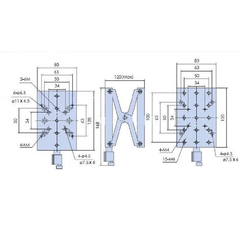 Z: 0-50mm Stage Platform Dimensions 120x80mm Z Axis Manual lifting ...