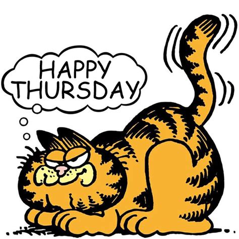 Garfield Thursday Greeting | Happy thursday pictures, Cartoon pics, Vintage cartoon