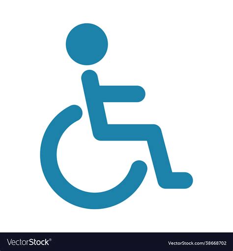 Disabled wheelchair symbol Royalty Free Vector Image