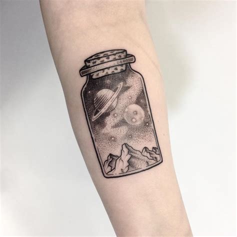 Cosmic jar tattoo by Smutek - Tattoogrid.net