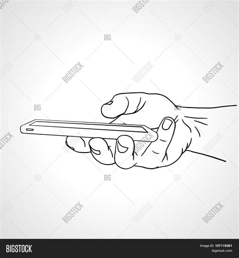 Hand Holding Mobile, Vector & Photo (Free Trial) | Bigstock