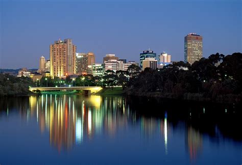 Adelaide City skyline at night. | Beautiful places, Australia, Australia travel