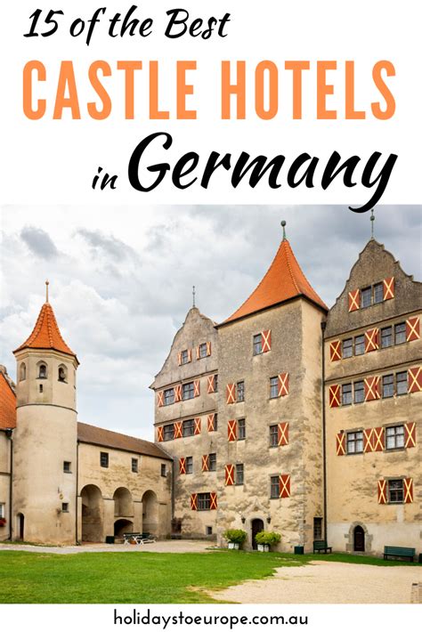 castle with text overlay that reads 15 of the best castle hotels in germany