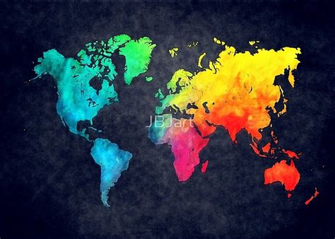 Art Print In Watercolor Paper Of The Blank World Map - vrogue.co