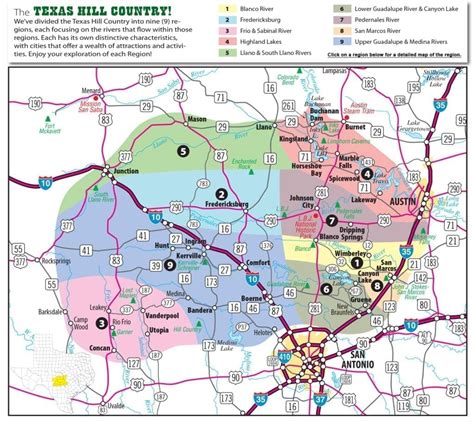 Texas Hill Country Map With Cities & Regions · Hill-Country-Visitor - Lakeway Texas Map ...