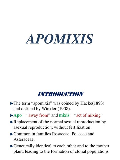 Apomixis | Earth & Life Sciences | Life Sciences