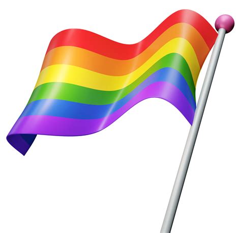 3d colourful LGBT rainbow pride flag illustration 20913904 PNG