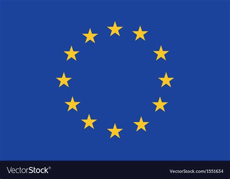 Eu flag Royalty Free Vector Image - VectorStock