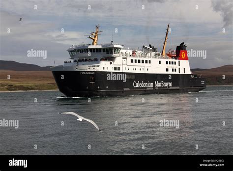 Isle of Islay, Scotland. The CalMac ferry MV Finlaggan transiting the ...