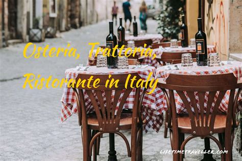 Differences Between Osteria, Trattoria, and Ristorante Eateries in Italy