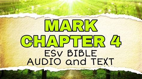 MARK 4 ESV AUDIO and TEXT BIBLE - YouTube