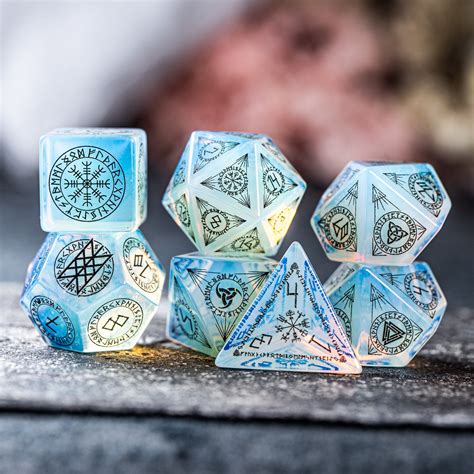 Full Set Opalite Polyhedral Dice Set DnD Dice Set Dungeons | Etsy