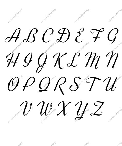 Retro Vintage Cursive Custom Made Stencils - Stencil Letters Org