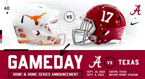 Alabama And Texas Announce Home-and-Home Series - TideIllustrated