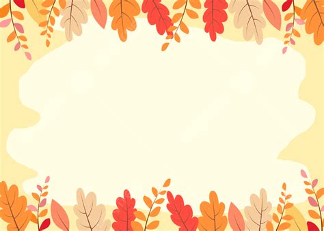 Autumn Leaves Border Cartoon Background, Fall, Fallen Leaves, Background Background Image And ...