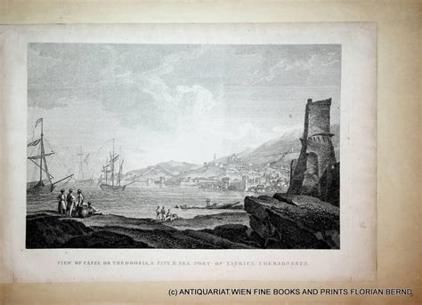 FEODOSIA, Crimea view , antique print Title: View of Caffa or Theodosia ...