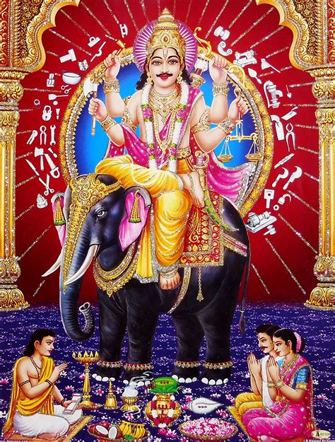 Vishwakarma - The Divine Architect - Glitter Poster