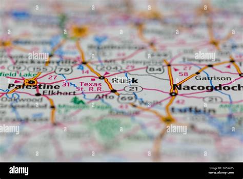 Map of rusk texas hi-res stock photography and images - Alamy