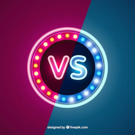 Classic versus background with neon lights | Free Vector