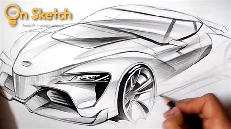 온스케치 TV Car Sketch - "Toyota FT-1 concept Sketch (Color Pencil)" - YouTube