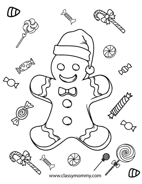 Free Printable Gingerbread Coloring Pages - Classy Mommy