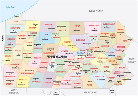 Pennsylvania Counties Map | Mappr