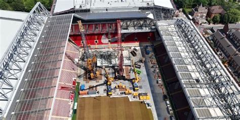 Anfield Road End update as roof is ready to be torn down