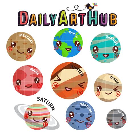 Cute Planets Clip Art Set – Daily Art Hub – Free Clip Art Everyday