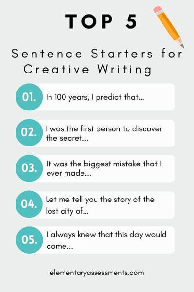 51 Great Sentence Starters for Creative Writing