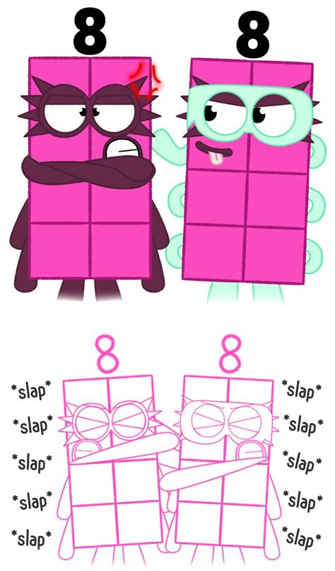 Edward ( 8, Octo-block) and Octo-naughty : r/numberblocks