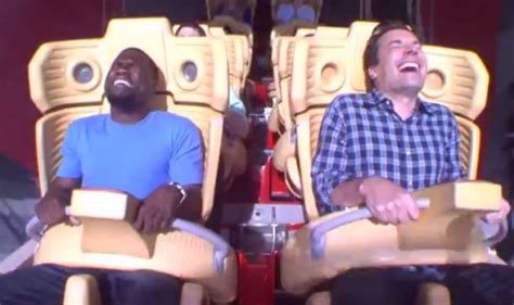 Kevin Hart Is Afraid of Roller Coasters – Jimmy Fallon Takes Him On a ...