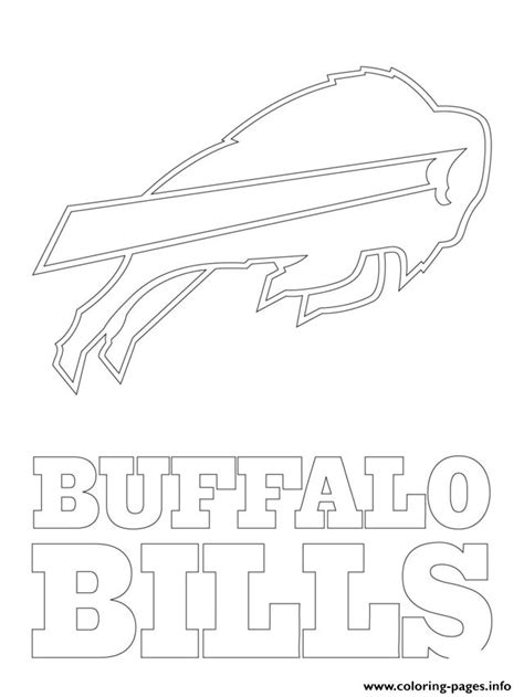 Print buffalo bills logo football sport coloring pages | Buffalo bills ...