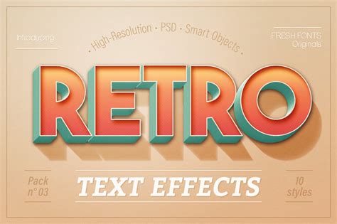 Retro Photoshop Text-Effects Pack 3 - Design Cuts