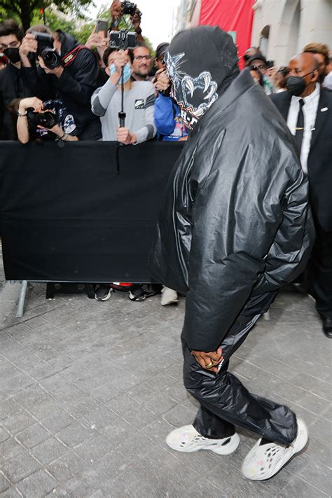 Kanye West In Full Face Mask Covering At Balenciaga Show Paris: Photos – Hollywood Life