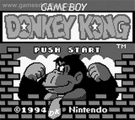 Donkey Kong - Nintendo Game Boy - Artwork - Title Screen