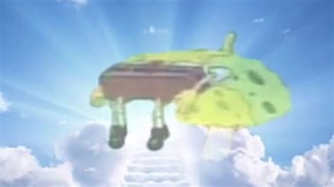 Levitating Spongebob Floating With Headphones Meme - I Will Burn