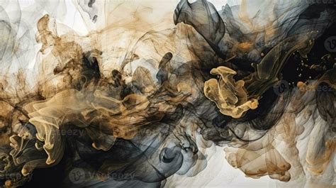 Abstract Smoke in Black and Gold Glitter on Watercolor Background 29973099 Stock Photo at Vecteezy