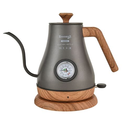 ToucanB Electric Gooseneck Kettle with Thermometer, Fast Heat Pour Over Electric Kettle for ...