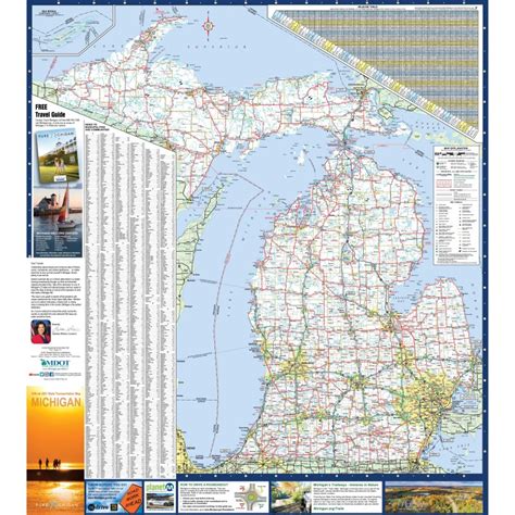 Michigan State Wall Map - Executive Series | SwiftMaps